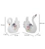 Swan White Ceramic Showpiece