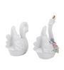Swan White Ceramic Showpiece