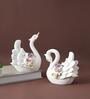 Swan White Ceramic Showpiece