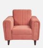 Swank Fabric 1 Seater Sofa In Peach Colour