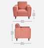 Swank Fabric 1 Seater Sofa In Peach Colour