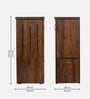 Kasper Shoe Rack with Seating in Brown Teak Matte Finish