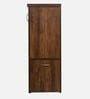 Kasper Shoe Rack with Seating in Brown Teak Matte Finish