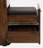 Kasper Shoe Rack with Seating in Brown Teak Matte Finish