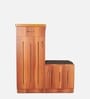 Swann Shoe Rack with Seating in Tan Finish