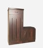 Swann Shoe Rack with Seating in Walnut Finish