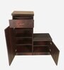 Swann Shoe Rack with Seating in Walnut Finish