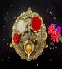 Aluminium Pooja Thali with Attached 3 Diyas