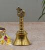 Swastik Metal Pooja Thali with Nandi Pooja Bell (Gold)