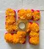 Swastik Yellow Engineered Wood Diya