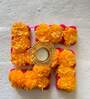 Swastik Yellow Engineered Wood Diya
