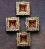 Swastik Terracotta Gold Diyas (Pack Of 4)