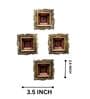 Swastik Terracotta Gold Diyas (Pack Of 4)