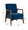 Sway Arm Chair In Blue Velvet Colour