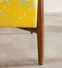 Sway Teak Wood Arm Chair in Yellow Fabric