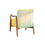 Sway Teak Wood Arm Chair in Yellow Fabric