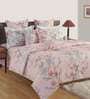 Pink Cotton 180TC Fitted King Size Bedsheet Gift Set