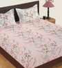 Pink Cotton 180TC Fitted King Size Bedsheet Gift Set