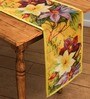 Floral (70x12) Yellow & Red Cotton Table Runner