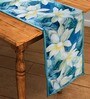 Laurel Sky Blue & White Cotton Table Runner