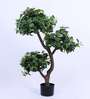 Artificial Sweet Bay Three Ball Topiary Tree Plant with Pot