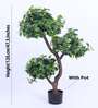 Artificial Sweet Bay Three Ball Topiary Tree Plant with Pot
