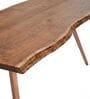 Swerve 6 Seater Acacia Wood And Metal Dining Table Set With Cushioned Teak Chairs In Natural Finish Swerve 6 Seater Acacia Wood And Metal Dining Table Set With Cushioned Teak Chairs In Natural Finish