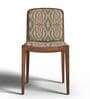 Swerve 6 Seater  Acacia Wood Dining Table Set With Bench And 4 Cushioned Teak Chairs In Natural Grain Finish