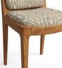 Swerve 6 Seater  Acacia Wood Dining Table Set With Bench And 4 Cushioned Teak Chairs In Natural Grain Finish