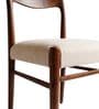 Swerve 6 Seater Acacia Wood Dining Table Set With Cushioned Teak Chairs In Natural Finish Swerve 6 Seater Acacia Wood Dining Table Set With Cushioned Teak Chairs In Natural Finish