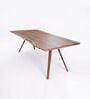 Swerve 6 Seater Acacia Wood Dining Table Set With Cushioned Teak Chairs In Natural Finish Swerve 6 Seater Acacia Wood Dining Table Set With Cushioned Teak Chairs In Natural Finish