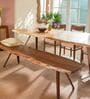Swerve Acacia Wood Live Edge 6 Seater Dining Table in Natural Finish