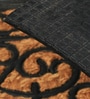 Black Abstract Coir 24 x 16 Inches Anti Skid Door Mat