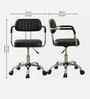Swift Leatherette Guest Chair In Black Colour