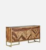 Swind Sheesham Wood Sideboard In Rustic Teak Finish