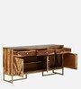 Swind Sheesham Wood Sideboard In Rustic Teak Finish