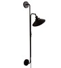 Swing Arm Black Wall Light