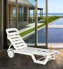 Swing Plastic Lounger in White Finish