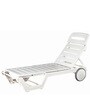 Swing Plastic Lounger in White Finish