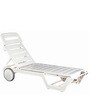 Swing Plastic Lounger in White Finish