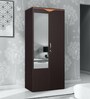 Swirl 2 Door Wardrobe in Wenge Finish with Mirror