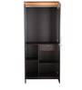 Swirl 2 Door Wardrobe in Wenge Finish with Mirror