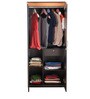 Swirl 2 Door Wardrobe in Wenge Finish with Mirror
