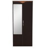 Swirl 2 Door Wardrobe in Wenge Finish with Mirror