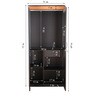 Swirl 2 Door Wardrobe in Wenge Finish with Mirror