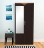 Swirl 2 Door Wardrobe in Wenge Finish with Mirror
