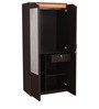 Swirl 2 Door Wardrobe in Wenge Finish with Mirror