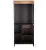 Swirl 2 Door Wardrobe in Wenge Finish with Mirror