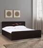 Swirl Queen Size Bed in Denver Oak Finish with Box Storage