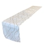 Swirls White Cotton (72 x13) Inch Table Runner